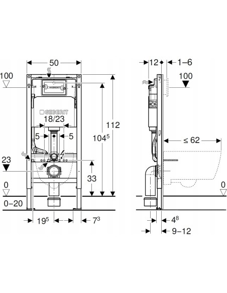 Geberit Duofix stelaż podtynkowy do miski WC wiszącej 111.170.00.2
