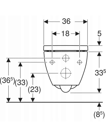 Geberit Acanto miska WC z deską wolnoopadającą bez kołnierza 502.774.00.1