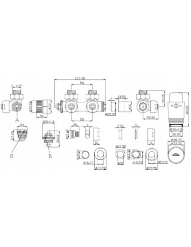 Invena zestaw termostatyczny zespolony Prov czarny CZ-91-015-S