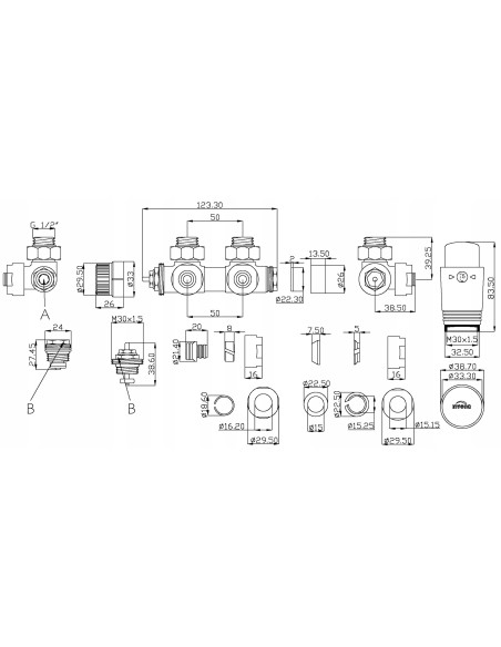 Invena zestaw termostatyczny zespolony Prov czarny CZ-91-015-S