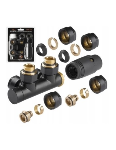 Invena zestaw termostatyczny zespolony Prov czarny CZ-91-015-S