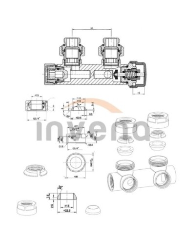 Invena zestaw termostatyczny zespolony Prov czarny CZ-91-015-S