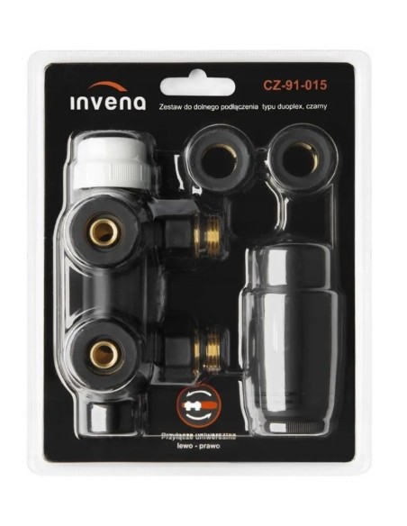 Invena zestaw termostatyczny zespolony Prov czarny CZ-91-015-S