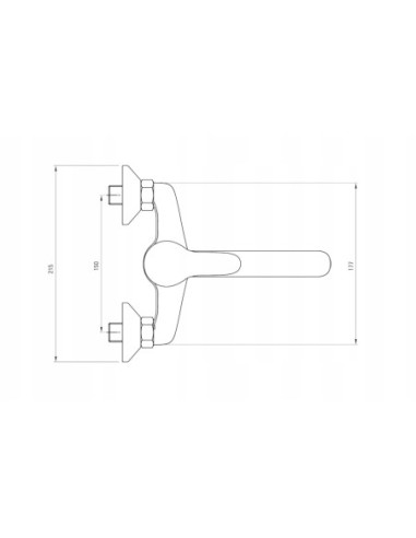Bateria umywalkowa ścienna Deante Joko srebrny BOJ_050M