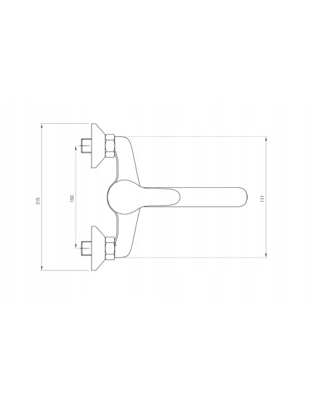 Bateria umywalkowa ścienna Deante Joko srebrny BOJ_050M