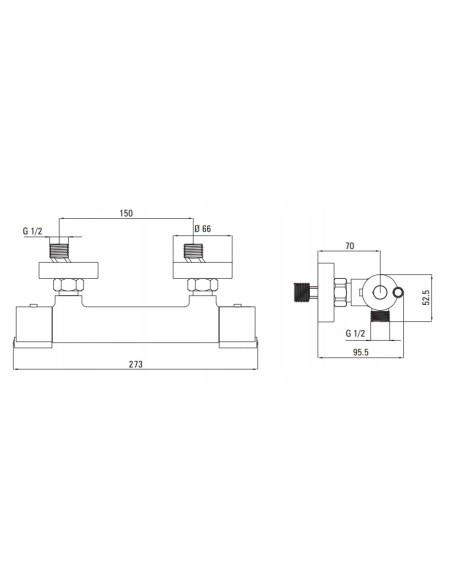 Deante bateria natryskowa termostatyczna Joko BOJ_04BT