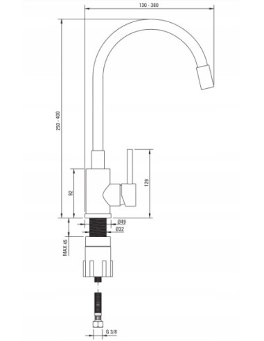 Bateria kuchenna stojąca Deante NEO LUNO beżowy BOC_5720