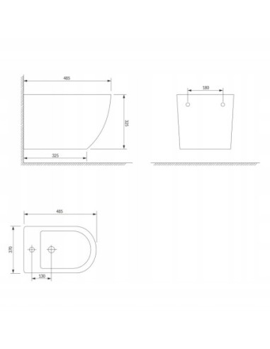 Bidet podwieszany owalny Omnires Ottawa OTTAWABIBP