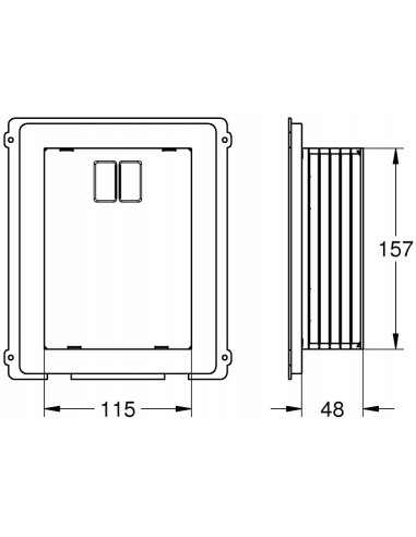 Przycisk spłukujący Grohe PUSZKA REWIZYJNA WC DO MAŁYCH PRZYCISKÓW 40949000