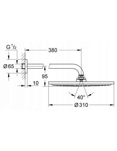Deszczownica Grohe Rainshower Cosmopolitan 310 / 26066DC0