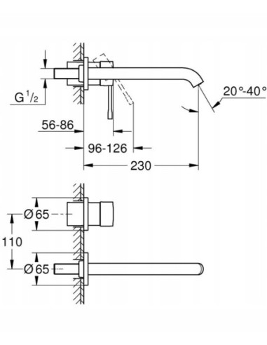 Bateria umywalkowa podtynkowa Grohe Essence 29193DC1