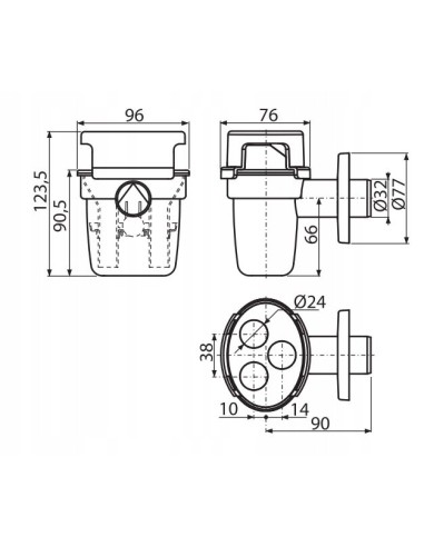 Syfon Alcaplast 32 mm AKS5