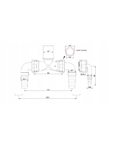 ALCAPLAST PODWÓJNE KOLANO P156Z