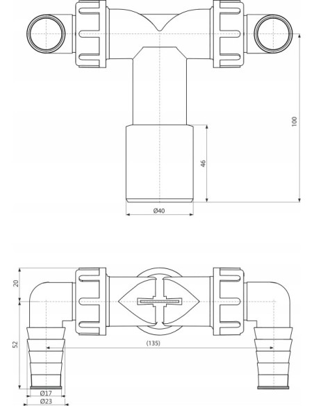 ALCAPLAST PODWÓJNE KOLANO P156Z