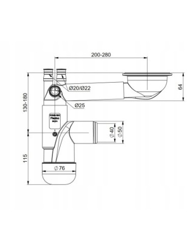 PREVEX SYFON ZLEW 1-KOM FL1-D9CR4-01PL