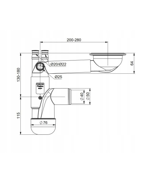 PREVEX SYFON ZLEW 1-KOM FL1-D9CR4-01PL