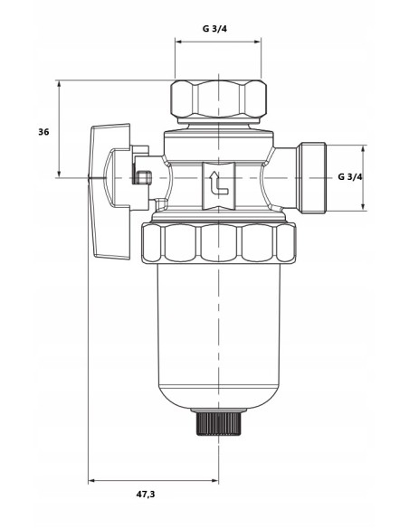 Filtr magnetyczny separator zanieczyszczeń DN20 3/4 Valvex M-Pure 6096970