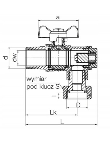 Zawór kulowy Valvex 3/4'' 1473790 V-ZWK20F
