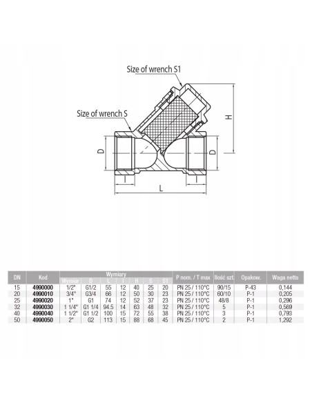 Zawór Valvex 1 1/4'' 4990430 FMW32V