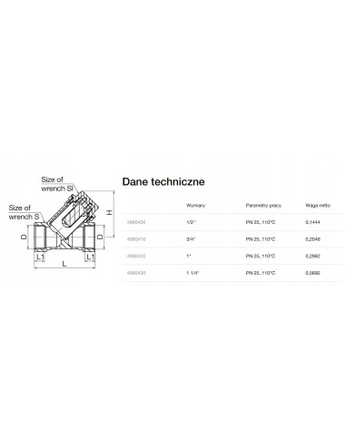 Zawór Valvex 1 1/4'' 4990430 FMW32V