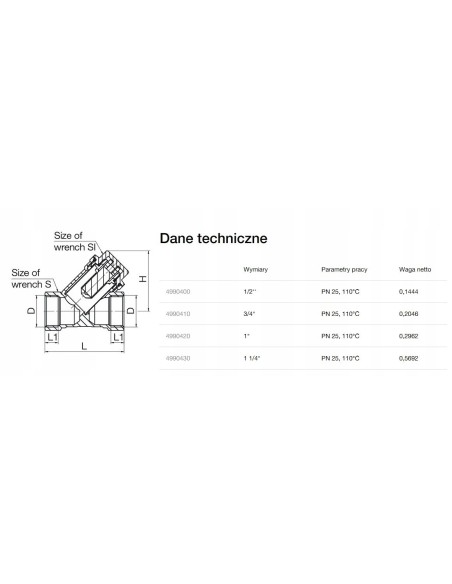 Zawór Valvex 1 1/4'' 4990430 FMW32V