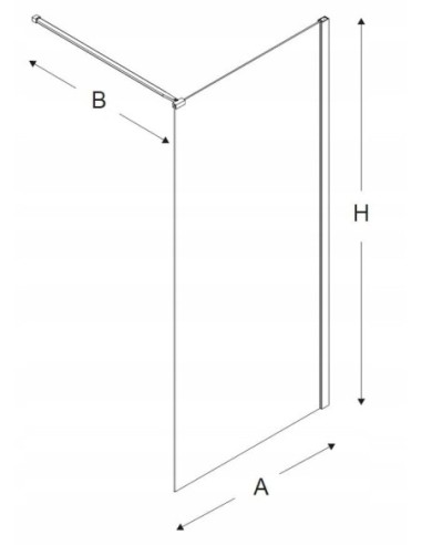 Kabina prysznicowa Ścianka New Trendy 120 x 200 cm D-0137B