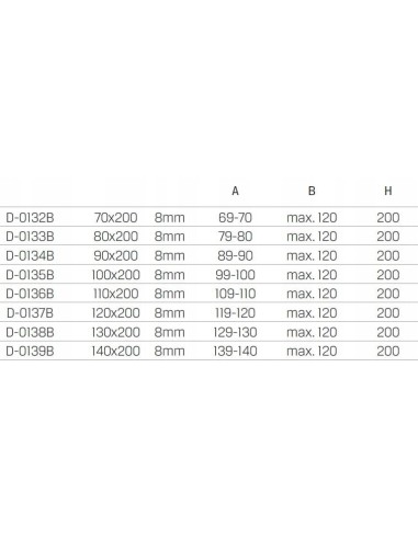 Kabina prysznicowa Ścianka New Trendy 120 x 200 cm D-0137B