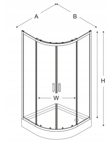 New Trendy Zestaw Kabina SUVIA + brodzik Maro ZS-0034