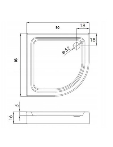 New Trendy Zestaw Kabina SUVIA + brodzik Maro ZS-0034
