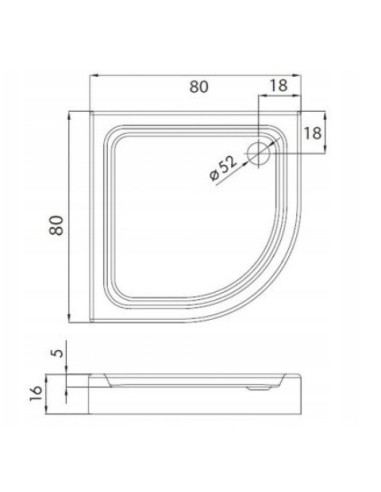 New Trendy Zestaw Kabina SUVIA + brodzik Maro ZS-0033