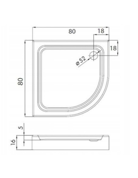 New Trendy Zestaw Kabina SUVIA + brodzik Maro ZS-0033