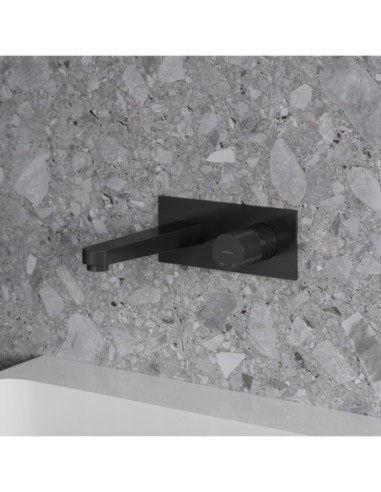 Bateria umywalkowa podtynkowa Omnires antracyt szczotkowany CT8015AT