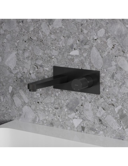 Bateria umywalkowa podtynkowa Omnires antracyt szczotkowany CT8015AT