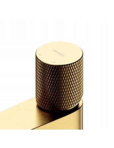 Bateria umywalkowa stojąca Omnires Contour złoty szczotkowany CT8012GLB