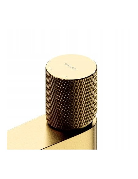 Bateria umywalkowa stojąca Omnires Contour złoty szczotkowany CT8012GLB