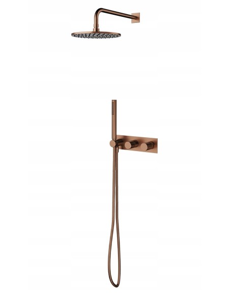 Omnires Contour Zestaw prysznicowy podtynkowy miedź szczotkowana SYSCT10CPB