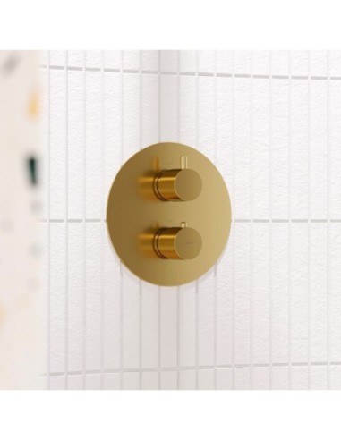 Termostatyczny system prysznicowy podtynkowy Omnires mosiądz SYSYT05BSB