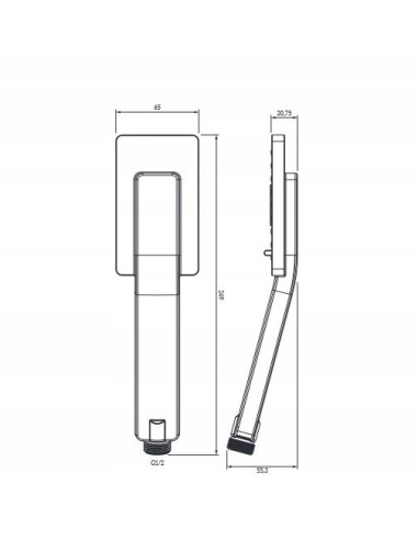 Bateria wannowa 4-otworowa Omnires Parma grafit szczotkowany PM7432GR
