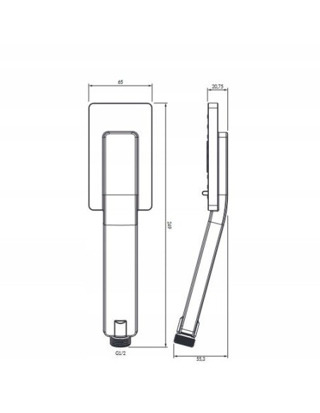 Bateria wannowa 4-otworowa Omnires Parma grafit szczotkowany PM7432GR