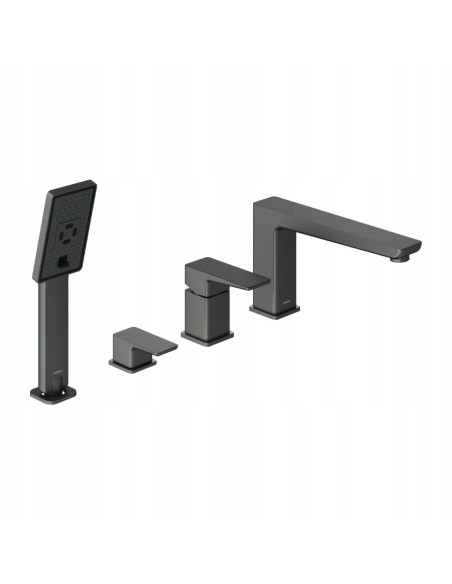 Bateria wannowa 4-otworowa Omnires Parma grafit szczotkowany PM7432GR