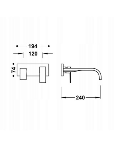Bateria umywalkowa podtynkowa Tres Slim Exclusive chrom 00630032