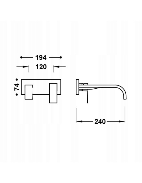 Bateria umywalkowa podtynkowa Tres Slim Exclusive chrom 00630032
