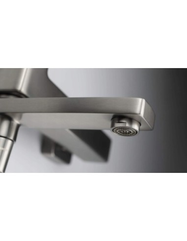 Bateria wannowa jednouchwytowa ścienna Deante Blur szary BQLD12M