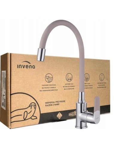 Bateria kuchenna stojąca Invena Joga beżowy, srebrny BZ32L03C