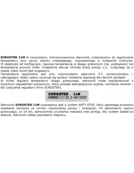 STEROWNIK EUROSTER POMP+MIESZACZ E11M