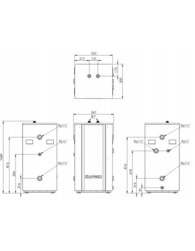 AFRISO ZBIORNIK BUFOROWY ABT 160 KWADRAT 6816000