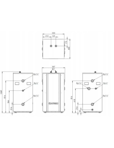 AFRISO ZBIORNIK BUFOROWY ABT 160 KWADRAT 6816000