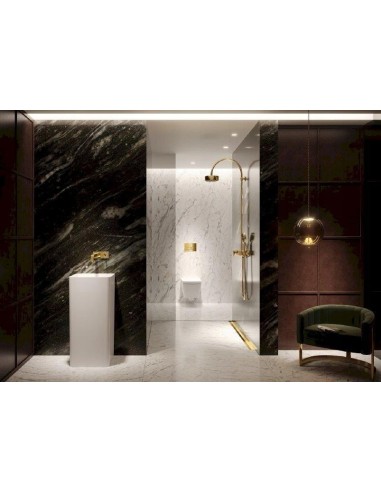 TECE sqaure II - przycisk WC z metalu, złoty 9240839