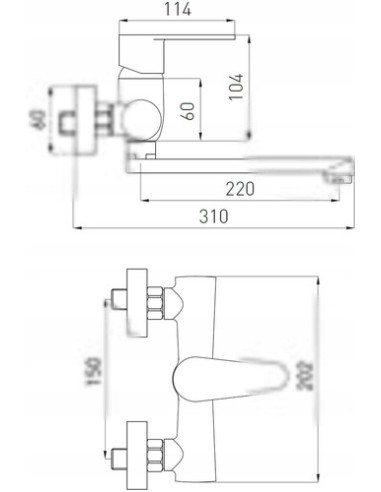 Bateria kuchenna ścienna Ferro Algeo srebrny BAG5