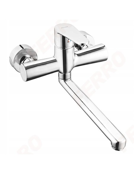 Bateria kuchenna ścienna Ferro Algeo srebrny BAG5